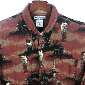 Columbia River Lodge Shirt Mens XL Dog Labrador